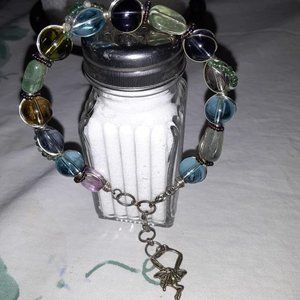 Bracelet-New-Custom-Silver wrapped beads-comes with drawstring gift bag and card